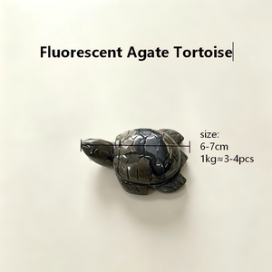 Wholesale Natural Crystal Crafts Polished Fluorescent Agate Tortoise <strong>Sea</strong> Turtle for Spiritual Healing Stone Home Decor - Product Image 5