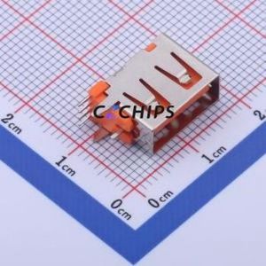 906-162A1116D10200 USB Connector Through hole Component (THT) Connector Type-A USB 2.0 Female Side Insert - Product Image 1
