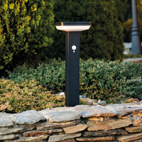 Éclairage de Jardin Carré Solaire LED en Acier Inoxydable avec Détecteur de Mouvement pour Extérieur