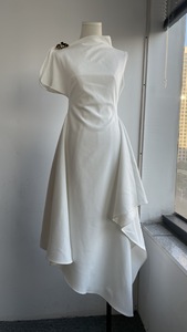 Nouveau produit <span class=keywords><strong>Robe</strong></span> longue élégante pour femmes, <span class=keywords><strong>robe</strong></span> cintrée à la taille, coupe ajustée, <span class=keywords><strong>robe</strong></span> <span class=keywords><strong>blanche</strong></span> irrégulière - Product Image 6