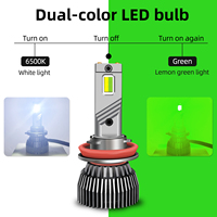 Bombilla LED de Doble Color 120W, Blanca y Verde Intercambiable, H11 9145 880 881 H27 PSX24W 5202 PSX26W P13W, Conexión Directa para Honda