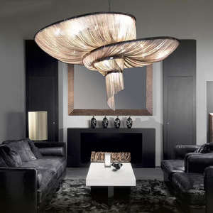 Zeal <b>Lighting</b> Customization Modern Tassel Chandelier Soft <b>Fitting</b> Aluminum Chain Spiral Snails Personality Artistic - Product Image 1