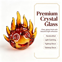 Figurine en verre cristal en gros, petite flamme, décoration de vacances, cadeau pour Halloween, Noël, Pâques