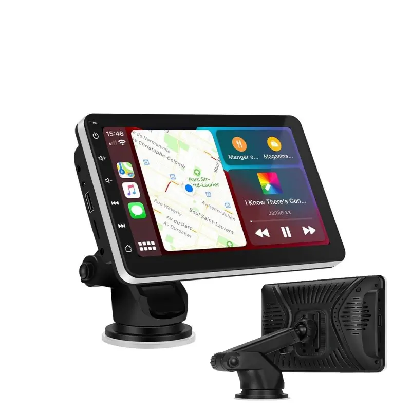 เครื่องรับสัญญาณเสียงรถยนต์ LAESD Carplay แบบพกพาพร้อม Airplay/GPS/Siri