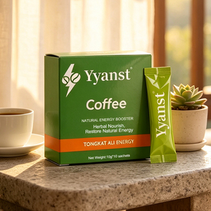 Café Energético Tongkat Ali, Fórmula Herbal Natural Vital, 10g*10 Sobres, Bebida Instantánea para el Bienestar, Marca Privada OEM - Product Image 6