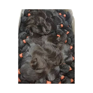 GRAND SOYEUX DOUBLE TIRÉ PAQUETS DE CHEVEUX NON TRAITÉS DONNEUR INDIVIDUEL FOURNISSEUR D'EXTENSIONS DE CHEVEUX HUMAINS COMPLÈTES À CUTICULES - Product Image 1