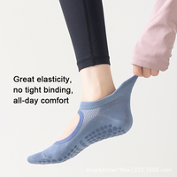 Chaussettes de yoga et de Pilates antidérapantes professionnelles colorées avec logo personnalisé, idéales pour la danse, la gym et les activités intérieures, modèle d'été sans talon, chaussettes de cheville.