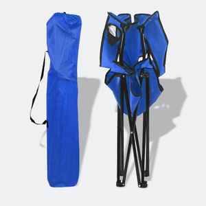 Chaise de plage pliable portable avec sac de transport, fauteuil de camping léger pour l'extérieur, design compact pliable pour les voyages et les pique-niques - Product Image 1