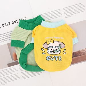 เสื้อสเวตเตอร์สำหรับสัตว์เลี้ยง ผ้าถักลายวาฟเฟิล พิมพ์ลายสุนัขน่ารัก ใส่ได้ทั้งฤดูใบไม้ผลิและฤดูใบไม้ร่วง สำหรับแมวและสุนัข สวมใส่สบาย สไตล์ลำลอง - Product Image 3