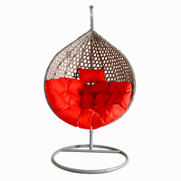 Offre Spéciale moderne jardin patio panier un siège oeuf balançoire hamac chaise, extérieur en osier rotin oeuf balançoire chaise suspendue avec support