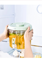 Bouilloire à eau froide pour réfrigérateur 4L seau à jus avec filtre à eau du robinet cruche de stockage de boissons baril avec robinet