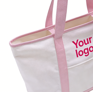 Customized Logo Prints Blank Plain with Zipper Pocket and Length Shoulder Handle Medium Calico Shopping Cotton <b>Canvas</b> <b>Tote</b> Bags - Product Image 4