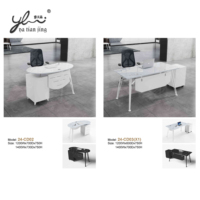 Bureau de Direction Modulaire en Verre Moderne Design Luxe pour PDG/CEO – Mobilier Informatique