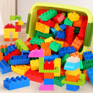 おもちゃビルディングブロック,ビッグサイズ厚手レンガカラフル対応プレートアセンブリ子供用 - Product Image 1