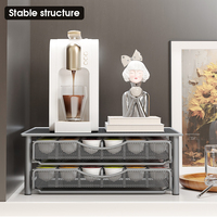 Organisateur de tiroir à dosettes de café système de rangement de panier coulissant pour Nespresso Dolce Gusto K-Cup Machine