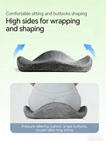 Coussin de siège ergonomique en mousse à mémoire de forme, antidérapant, soutien orthopédique pour la prostate et le coccyx, vente chaude à prix abordable