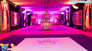 Mehndi, Sangeet et Garba Decor Paisleys Décor de scène de mariage en plein air Paisley Prop Fibre Sculpté Paon Paisley pour mariage USA - Product Image 3