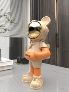 Sculpture en résine époxy d'astronaute, art populaire, ornement personnalisé, objet décoratif souple, cadeau de collection pour les fêtes, maison, salon, bureau - Product Image 5