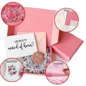 Boîte <span class=keywords><strong>cadeau</strong></span> en <span class=keywords><strong>papier</strong></span> pour emballage de perruque cosmétique en carton ondulé rose avec logo personnalisé Pulida 2025 - Product Image 3