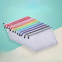 Sac de rangement A4 grande capacité en PVC transparent avec fermeture éclair, pochette multifonction pour organiser les fournitures de bureau