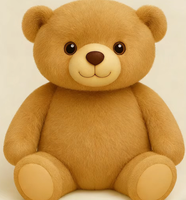 Porte-clés ours en peluche marron personnalisé, jouet en peluche, personnages personnalisables, logo en forme de cœur, surface vernie UV pour le stress