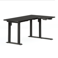 Bureau électrique moderne réglable en hauteur, table d'ordinateur en L pour le travail à domicile, mobilier de bureau assis-debout