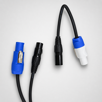 Câble d'extension d'alimentation 3C x 2,5 mm PowerCON vers XLR 3 broches DMX pour studio TV, scène et événements