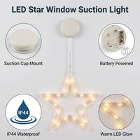 LED Schneeflocken-Lichterkette Batteriebetrieben Innen- und Außenbereich Weihnachtsbaum Feiertagsfenster Dekorative IP44 Wasserdichte Beleuchtung