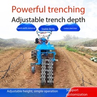 Trancheuse à chaîne compacte et polyvalente avec chaîne en acier au carbone pour système de drainage de serre