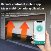 Serrure intelligente Wi-Fi en acier inoxydable Tuya avec empreinte digitale et stockage cloud pour portes à enroulement