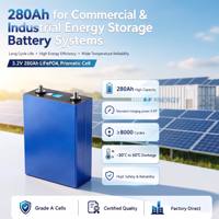 Cellule de batterie prismatique LiFePO4 3,2 V 280 Ah, grade A, 8000 cycles, pour systèmes de stockage d'énergie (ESS) commerciaux et industriels