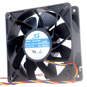 พัดลมระบายความร้อนแบบแกน Sj Shengjiu ขนาด 120 มม. 12V 2.7A ลูกปืน สำหรับคอมพิวเตอร์พีซี - Product Image 2