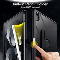 Housse de tablette rotative à 360 degrés, étui de protection pour iPad Air 11 pouces avec support pour stylet