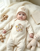 Applique florale personnalisée en tissu brodé, patch en tissu imprimé fleurs, patch thermocollant pour vêtements et chapeaux de bébé