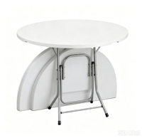 Table à bascule portable de haute qualité en résine plastique blanche, pliable, imperméable, empilable, design moderne, pour cour, salle à manger, hôtel, 33