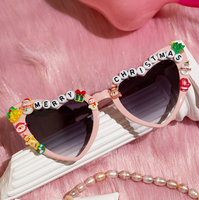 Cadeaux de fête de Noël Pafu, lunettes de fête de Noël, accessoires photo pour femmes, lunettes de soleil de Noël