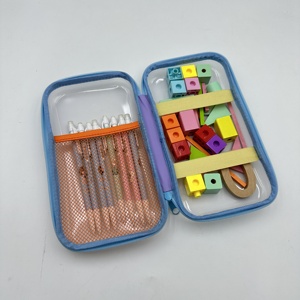 Sac de voyage en PVC à fermeture éclair, très vendu, portable, pour Lego, cosmétiques et articles de toilette, style tendance, capacité moyenne - Product Image 3