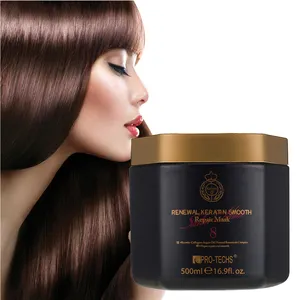 Kolagen masker rambut keratin, kolagen profesional kerusakan protein sutra 1000ml perawatan salon 500ml label pribadi