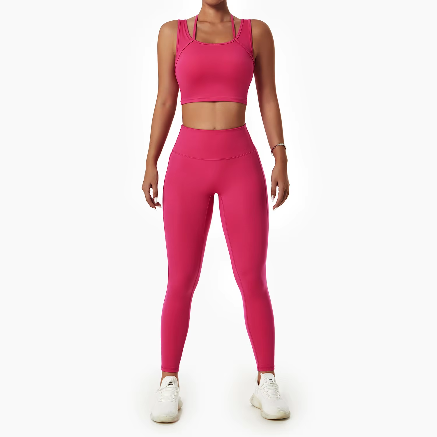 Ensemble soutien-gorge + leggings 2#rose