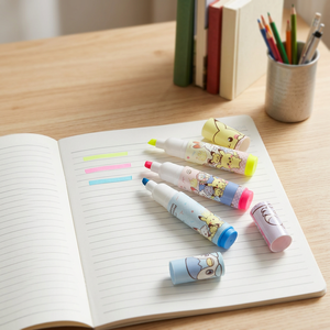 pokemon Lipstick Highlighter Pen Flat Brush Tip 36 PCS Korean Kids Stationery <b>Cute</b> Character Twist Fluorescent Marker - Product Image 2