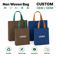 Sacs non tissés écologiques personnalisables pour le branding de votre magasin – Épais, durables, avec poignées découpées en D, couleur personnalisée, pour courses et transport réutilisables