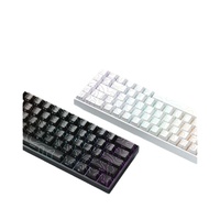 Keyboard Mekanik Esports 61-tombol, Tombol PBT dengan Cetakan Samping, Dapat Ditukar Saat Panas, Pencahayaan RGB, Berkabel, Tea Switch, Portabel, Untuk Gaming