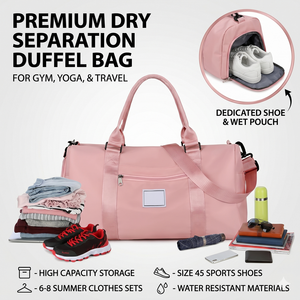 Sac de sport de yoga pour femmes, sac de voyage extérieur à grande capacité, sac de sport personnalisé à séparation sèche pour l'extérieur, sac de sport à main - Product Image 1