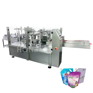 HONE New design automatic liquid stand up pouch filling machines for liquid detergent shampoo hand soap with heat sealing