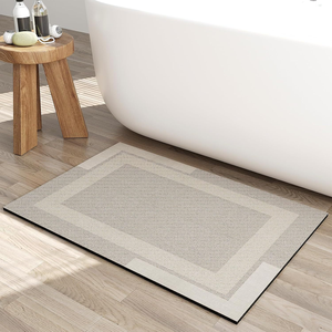 Tapis de salle de bain en silicone Muyu en gros, antidérapants, super absorbants, résistants aux taches, séchage rapide, en mousse à mémoire de forme et caoutchouc - Product Image 1
