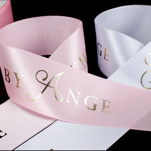 Nhà Máy Bán buôn in polyester <span class=keywords><strong>ribbon</strong></span> với logo <span class=keywords><strong>2inch</strong></span> satin <span class=keywords><strong>Ribbon</strong></span> hoa băng cho bánh trang trí - Product Image 2