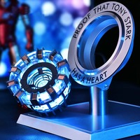 Avenger Iron Man MARK1 MARK2 Arc Réacteur Tony Stark Coeur de Marque Son Contrôle Led Poitrine Lampe Modèle Super-Héros 1:1 Cosplay Jouets