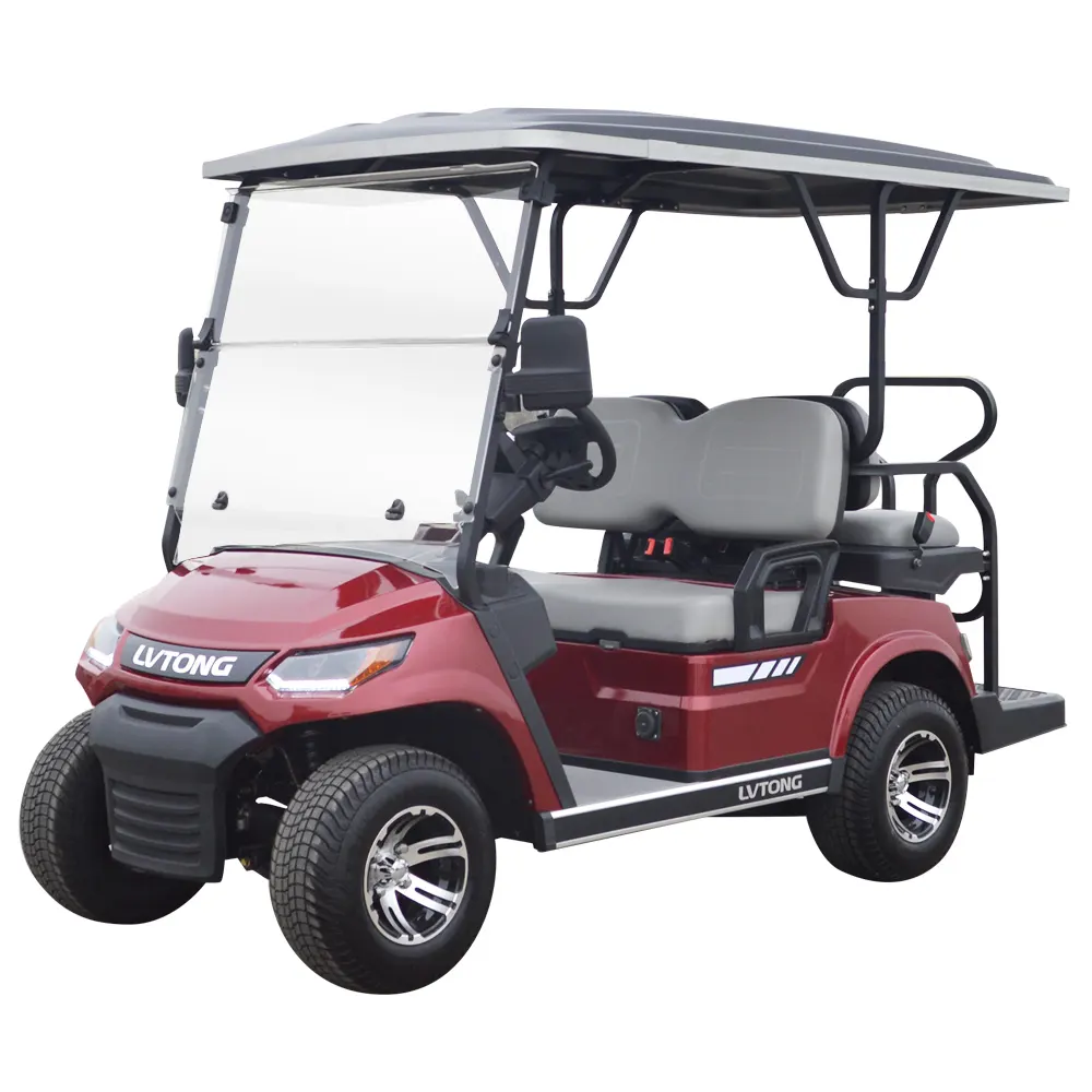 Novo modelo 4 pessoas golf carro com assento traseiro dobrável