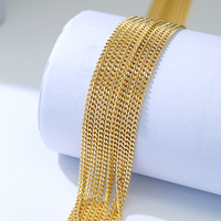 Cadena de Oro Delicada de 1.35mm, Estilo Cubano Miami, Joyería de Oro Sólido al por Mayor, Collar de Oro de 14k