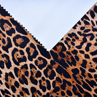 Tissu PU Écologique Imperméable en Similicuir Doux à Motif Animal Personnalisé, Imprimé Léopard pour Chaussures et Canapés